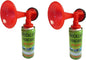 JUNG 2x Airhorn Druckluftfanfare 210ml Gashorn Fanartikel EM 2024 Deutschland Schwarz Rot Gold Signalhorn Stadionfanfare Fußball Outdoor Fanfare Damen Herren Fanpaket Set laut