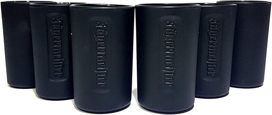 Jägermeister Shotgläser Set - 6 hochwertige Shotgläser, 2cl geeicht, perfekt für Spirituosen, robustes Glas, spülmaschinenfest, für Jägermeister, Vodka, Rum, Tequila & mehr – Schwarz