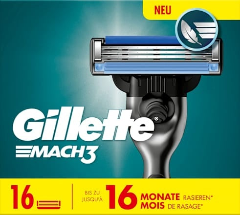 Gillette Rasierklingen, Mach3, 16 St