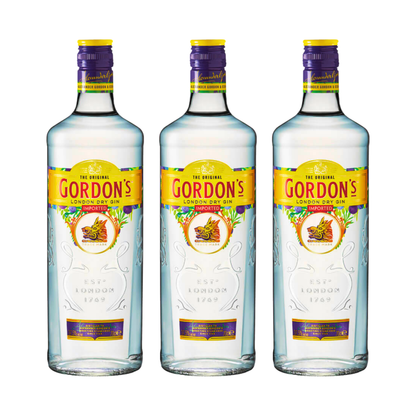 Gordon’s Dry Gin 0,7l 37,5% Vol. 3er Alkohol Set – Klassischer London Dry Gin – 3x 0,7 Liter Flaschen – Botanischer Wacholder Gin – Feinaromatischer Gin mit Koriander, Zimt & Zitrusnoten Alcohol