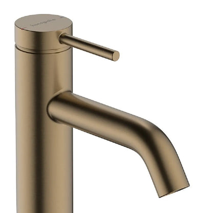 Hansgrohe Tecturis S Einhebel-Waschtischarmatur 110, Komfortstrahl mit AirPower, EcoSmart+, Zugstangen-Ablaufgarnitur, Edelstahl, für Durchlauferhitzer geeignet, Wasser sparend, Keramikkartusche