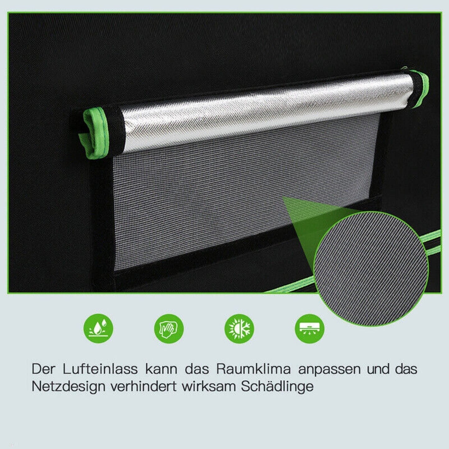 JUNG Growbox 80x80x180cm, Indoor Grow Zelt mit Reflektierender Mylar-Beschichtung, Wasserdicht, Robuste Struktur für Hydroponischen Anbau, Platzsparend & Kompakt für Cannabis und Pflanzen Anbau