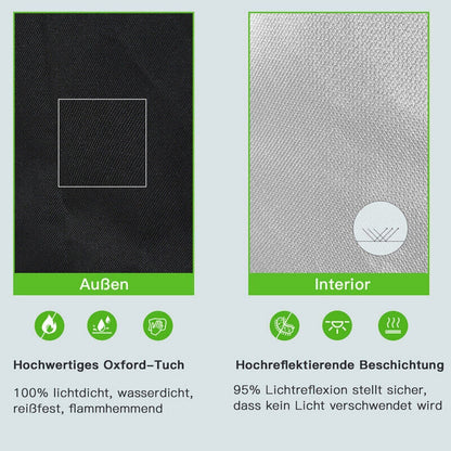 JUNG Growbox 80x80x180cm, Indoor Grow Zelt mit Reflektierender Mylar-Beschichtung, Wasserdicht, Robuste Struktur für Hydroponischen Anbau, Platzsparend & Kompakt für Cannabis und Pflanzen Anbau