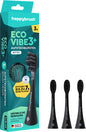 happybrush Aufsteckbürsten Eco Vibe 3+ schwarz, 3 St