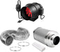 iPower Abluft-Komplettsystem 15,2 cm mit 395 CFM Inline-Ventilator, Aktivkohlefilter, flexibler 2,4 m Aluminiumkanal, Geschwindigkeitsregler – geruchsfilterndes Luftsystem für Grow-Zelte & Räume