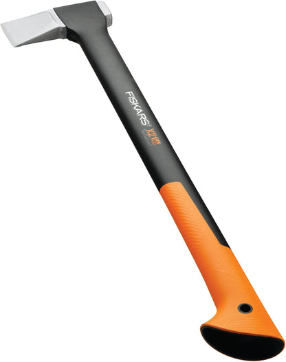 Fiskars Spaltaxt X21-L, 1,63 kg Profi-Holzspaltaxt mit Antihaft-Stahlklinge und Glasfasergriff, 70 cm lange Axt für mittelgroße Stammstücke, inkl. Transportschutz, Schwarz/Orange, 1015642