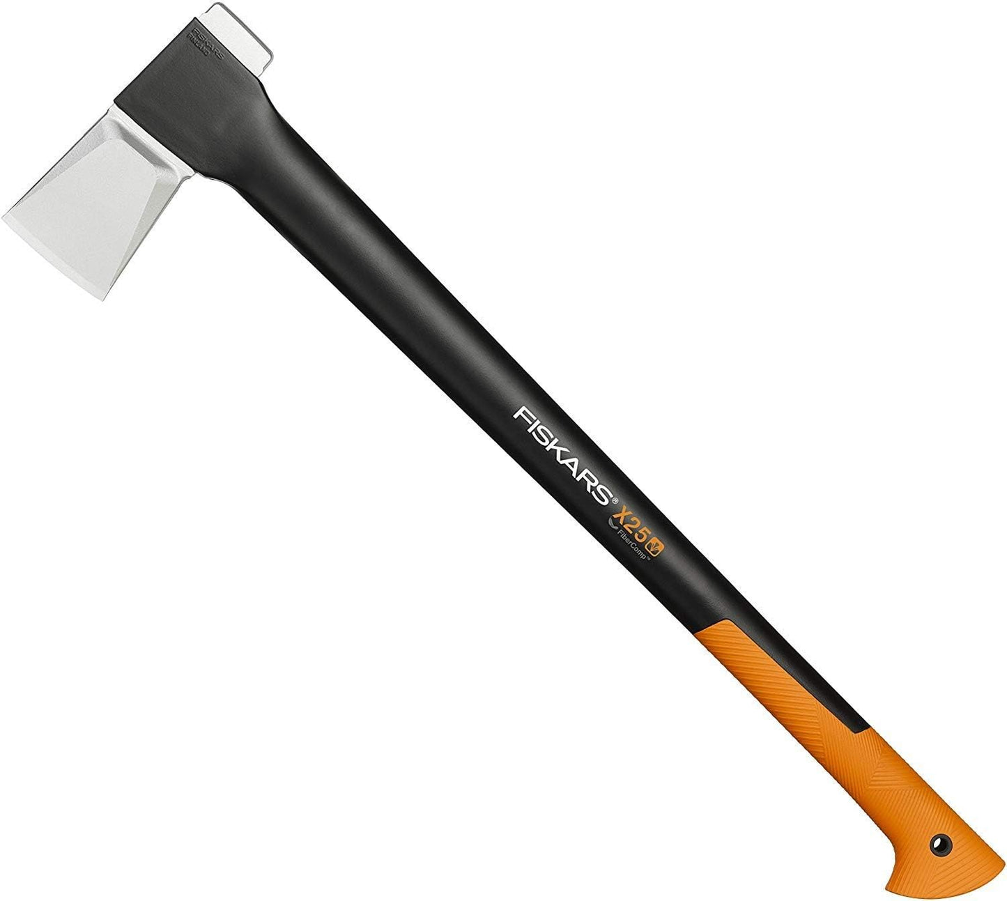 Fiskars Spaltaxt X25-XL, 2,4 kg Profi-Holzspaltaxt mit Antihaft-Stahlklinge und Glasfasergriff, 72 cm lange Axt zum Spalten großer Holzstämme, inklusive Transportschutz, Schwarz/Orange, 1015643