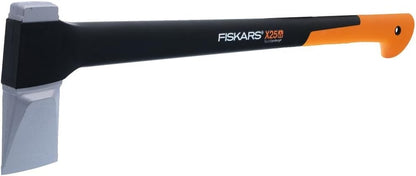 Fiskars Spaltaxt X25-XL, 2,4 kg Profi-Holzspaltaxt mit Antihaft-Stahlklinge und Glasfasergriff, 72 cm lange Axt zum Spalten großer Holzstämme, inklusive Transportschutz, Schwarz/Orange, 1015643