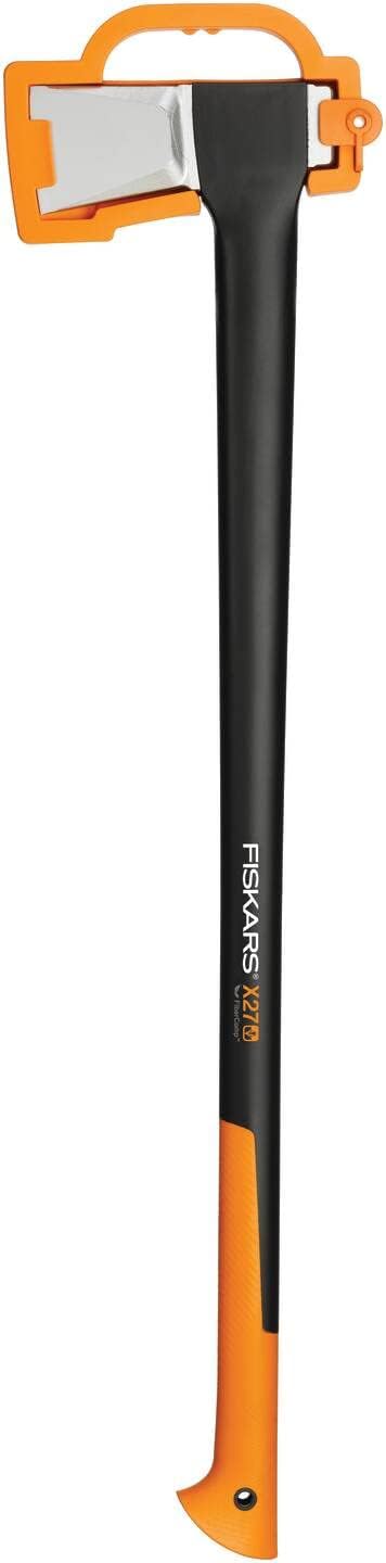 Fiskars Spaltaxt X27-XXL, 2,57 kg 96cm schwere Holzaxt mit langer Klinge und glasfaserverstärktem Griff, Profi-Holzspalter für große Holzstämme über 30 cm, Antihaftklinge inkl. Transportschutz, 1015644