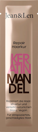 Jean&Len Haarkur Keratin Mandel Sachet, 20 ml