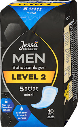 Jessa DISKRET Men Einlagen Inkontinenz Level 2 Mittel, 10 St
