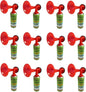JUNG Druckluftfanfare Air Horn 6x 210ml Stadion Signalhorn Fantröte Fußball Hupe EM 2024 Drucklufthupe Gashupe Fanfare Warnsignal Airhorn Europameisterschaft Tröte Zubehör Set
