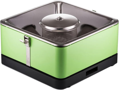 JUNG BBQ Arizona rauchfreier Holzkohle-Grill für Balkon, Terrasse, Boot – kompakter, mobiler Grill mit Edelstahlkonstruktion, schnelles Aufheizen, inklusive 6x Brennpaste und wiederaufladbarem Akku