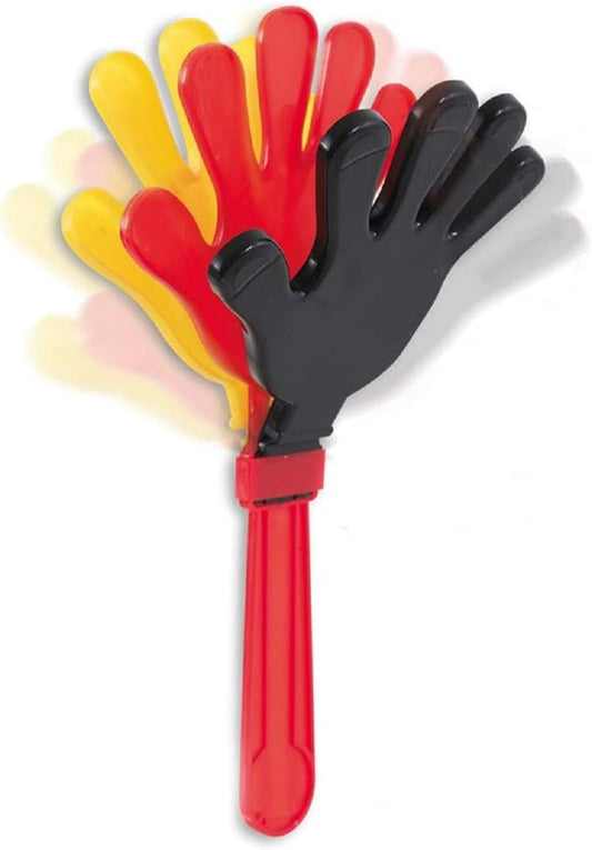 JUNG Klatschhand Deutschland Fußball EM 2024 Fanartikel, Schwarz-Rot-Gold Klatschhand für Fans der deutschen Nationalmannschaft, ideal für die Europameisterschaft 2024, Anfeuer-Accessoire für alle Fußball-Events