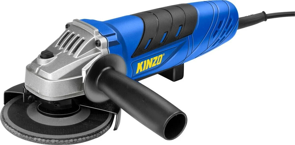 Kinzo Winkelschleifer 710 W, 115 mm Scheibendurchmesser, 11.000 U/min Leerlaufdrehzahl, Trennschleifer für Metall, Beton und Keramik, ergonomischer Griff, Schleifmaschine mit Schleifscheibenschutz