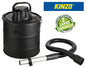 Jung Kinzo K0411 Aschesauger Kaminsauger 800W, 18L Edelstahlbehälter, 2in1 Nass- und Trockensauger mit Gebläsefunktion, wiederverwendbarer HEPA-Filter, flexibler Saugschlauch, ideal für Grill und Feuerstellen