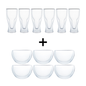 Klasique Doppelwandige Gläser Set – 6 Teegläser 300ml & 6 Latte Macchiato 400ml, Thermogläser Schwebeeffekt, Borosilikatglas, doppelwandig, 12x Gläser