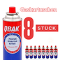 RESCH QBAK 8er Set Butangas Gaskartuschen 227g für Campingkocher, Gasbrenner, Heizstrahler – Bajonettanschluss, Butan Gasflasche für Outdoor, Gasgeräte, sichere Anwendung, hohe Brenntemperatur Gas