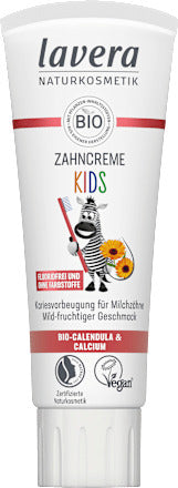 lavera NATURKOSMETIK Zahnpasta Kinder, 0-6 Jahren, fluoridfrei, 75 ml
