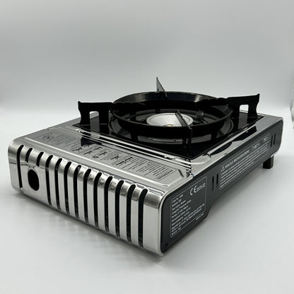 LIT 4000 Tragbarer Gasherd Edelstahl Kompakt Leistungsstark Mobil Flexibel Sicher Hochwertig Stabil Effizient Für Outdoor Kochen Camping Picknick Garten Portable Kochgerät