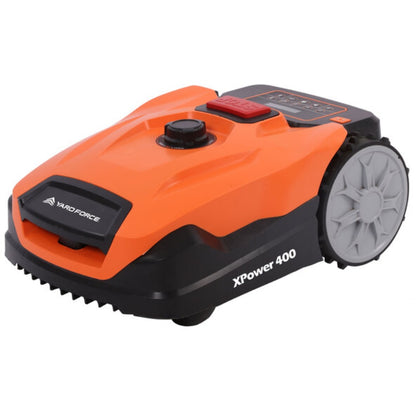 YARD FORCE Rasenroboter XPower 400 mit Bluetooth-App, Mähgarage mit Klimatisierung, Sensorik-Schutzsystem und Mulchfunktion für automatische Pflege von Rasenflächen bis zu 800 m²