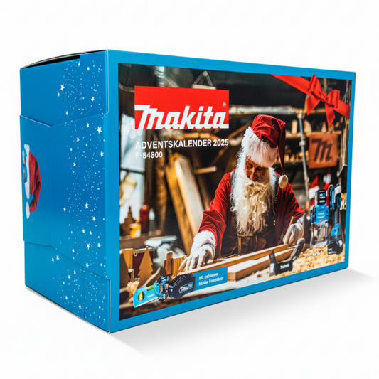 Makita Handwerkzeug Adventskalender 2025 mit 77-tlg Werkzeugset, Bohrer-Set, Handwerk P-84800, Werkzeug, für Herren und Männer Kalender ( Wert 250€ )