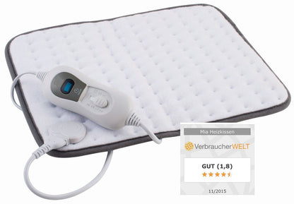 MIA Heizkissen, Wärmekissen, Heizkissen 40 x 30 cm, Soft-Fleece Heizkissen, elektrisches Wärmekissen, Heizkissen mit 3 Temperaturstufen, Heizkissen waschbar, Heizkissen mit Kabelfernbedienung