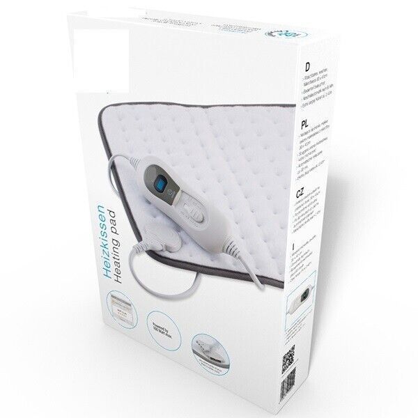 MIA Heizkissen, Wärmekissen, Heizkissen 40 x 30 cm, Soft-Fleece Heizkissen, elektrisches Wärmekissen, Heizkissen mit 3 Temperaturstufen, Heizkissen waschbar, Heizkissen mit Kabelfernbedienung