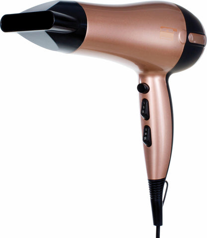 MIA ThermoProtect 2200W Ionen Haartrockner, leistungsstarker Föhn mit Volumendiffuser und Stylingdüse für schnelles Trocknen, Frizz-reduzierend, für glänzendes Haar, leicht und ergonomisch