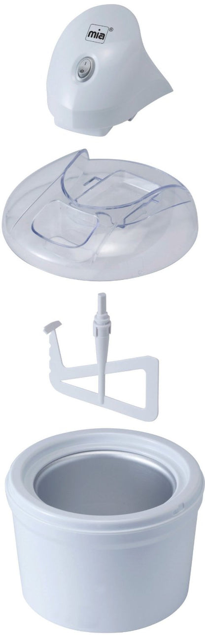 MIA Perfect Mix 4in1 Eismaschine, Speiseeis, Sorbet, Frozen Joghurt, 1,2L, in 15 Minuten, Eiswürfelbehälter, schnelle Zubereitung, Küchengerät, Eismaschine für Zuhause, Eisbereiter 4in1, vielseitig