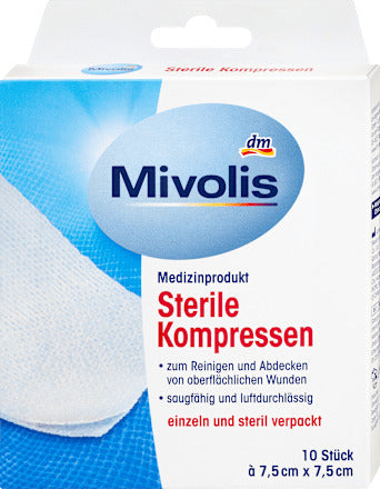 Mivolis Sterile Kompressen, 10 St