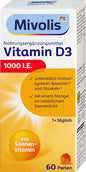 Mivolis Vitamin D3 Perlen 1000 I.E. 60 St, 13,3 g