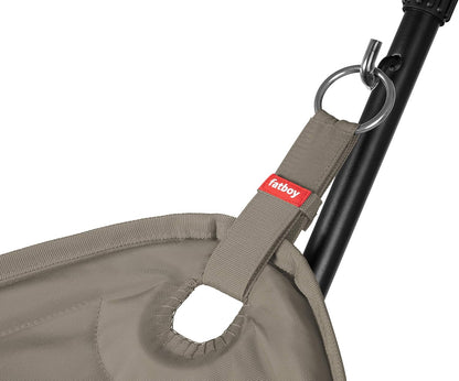 Fatboy® Headdemock Superb Taupe Hängematte Outdoor Deluxe für 2 Personen mit Metallgestell, Wasserabweisend, Schmutzresistent, UV-Beständig, Tragetasche und Kissen Set für Garten und Camping