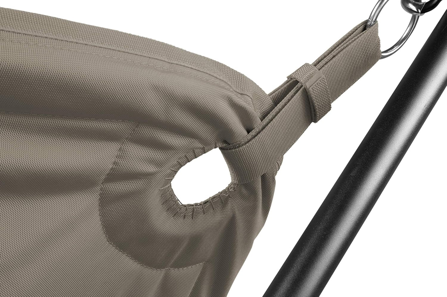 Fatboy® Headdemock Superb Taupe Hängematte Outdoor Deluxe für 2 Personen mit Metallgestell, Wasserabweisend, Schmutzresistent, UV-Beständig, Tragetasche und Kissen Set für Garten und Camping