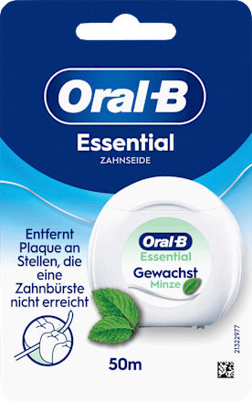 Oral-B Zahnseide Essentialfloss gewachst, 50 m
