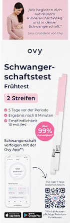 Ovy Schwangerschaftstest Teststreifen 2 St, 20 g