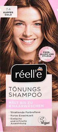 réell‘e Tönungsshampoo 7.4 Kupfergold, 14 ml
