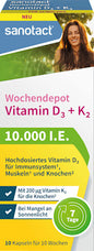 sanotact Vitamin D3 + K2 Wochendepot Kapseln 10 St, 2,5 g