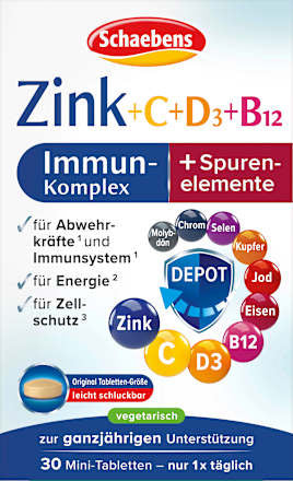 Schaebens Immun-Kur Zink + C + D3 + B12, 10 g