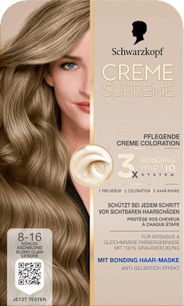 Schwarzkopf CREME SUPREME Haarfarbe 8-16 Kühles Aschblond, 1 St