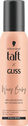 Schwarzkopf taft Schaumfestiger Wellenmousse Taft x Gliss Wavy Baby, 150 ml