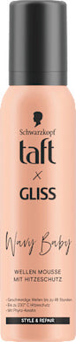 Schwarzkopf taft Schaumfestiger Wellenmousse Taft x Gliss Wavy Baby, 150 ml