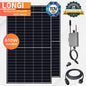 JUNG LONGI Balkonkraftwerk 820W Set mit 2x405W Solarmodulen, Wechselrichter 600W, Plug & Play Photovoltaik Anlage steckerfertig, WLAN, PV Komplettset ohne Genehmigung, Balkon-Solaranlage für Haushalt