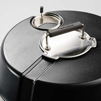 Solo Stove Ultimate Holzkohlegrill Edelstahl Outdoor Camping Grill Set mit Zubehör, Grillzange, Grillhaube, Schutzhülle, Naturkohle – Mobiler Holzkohlegrill für BBQ, Garten & Reisen