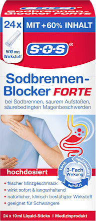 SOS SOS Sodbrennen Blocker Forte 24 St, 240 ml
