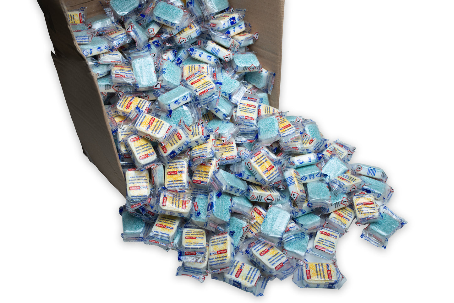 Bind Activit Spülmaschinentabs 14-in-1, 500 Stück (10kg), Hochleistungs-Geschirrspültabs für Fettlöser, Klarspüler, Silberschutz, Maschinenpflege, Phosphatfreie Spültabs, Edelstahlglanz, Geruchsneutralisierer