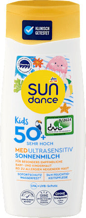 SUNDANCE Sonnenmilch Kids MED ultra sensitiv LSF 50+, 200 ml