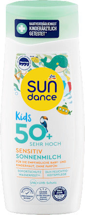 SUNDANCE Sonnenmilch Kids sensitiv LSF 50+, 200 ml