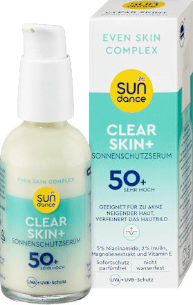 SUNDANCE Sonnenschutzserum Gesicht clear skin+ LSF 50+, 50 ml