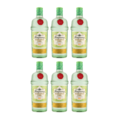 Tanqueray Rangpur 0,7l 41,3% Vol. 6er Alkohol Set – Zitrus Gin mit Rangpur-Limette – 3x 0,7l Tanqueray Gin Set – London Dry Gin mit Limetten-Aromen – Frischer Gin für Cocktails, Tonic & Longdrinks - Alcohol